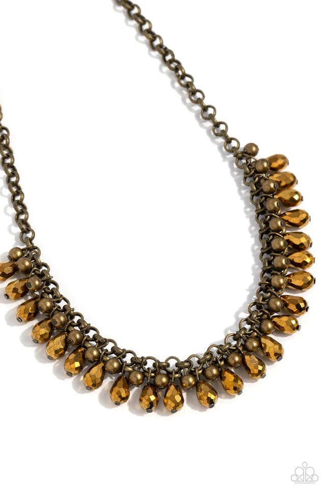 METRO MONARCHY BRASS NECKLACE