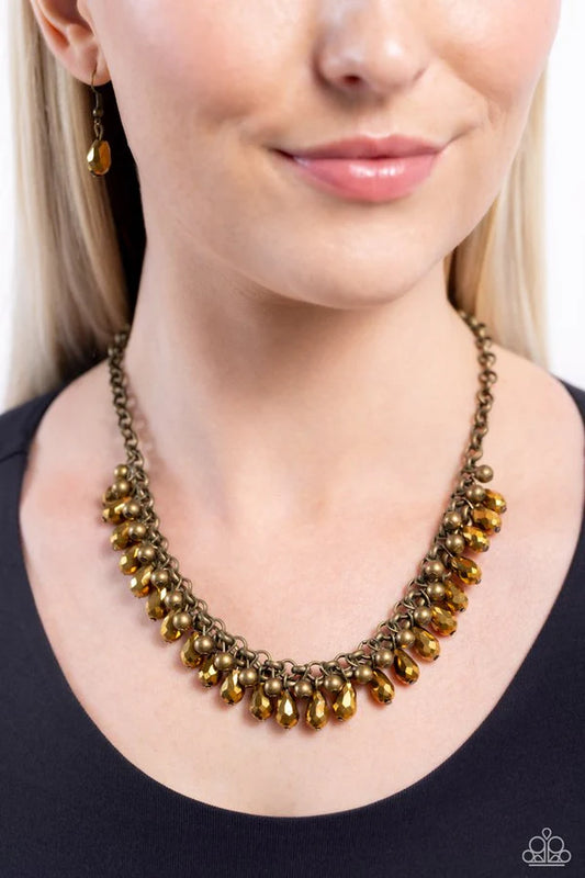 METRO MONARCHY BRASS NECKLACE