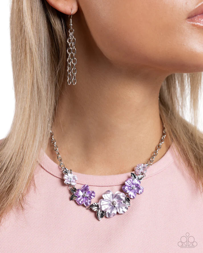 BOUQUET BRILLIANCE PURPLE NECKLACE