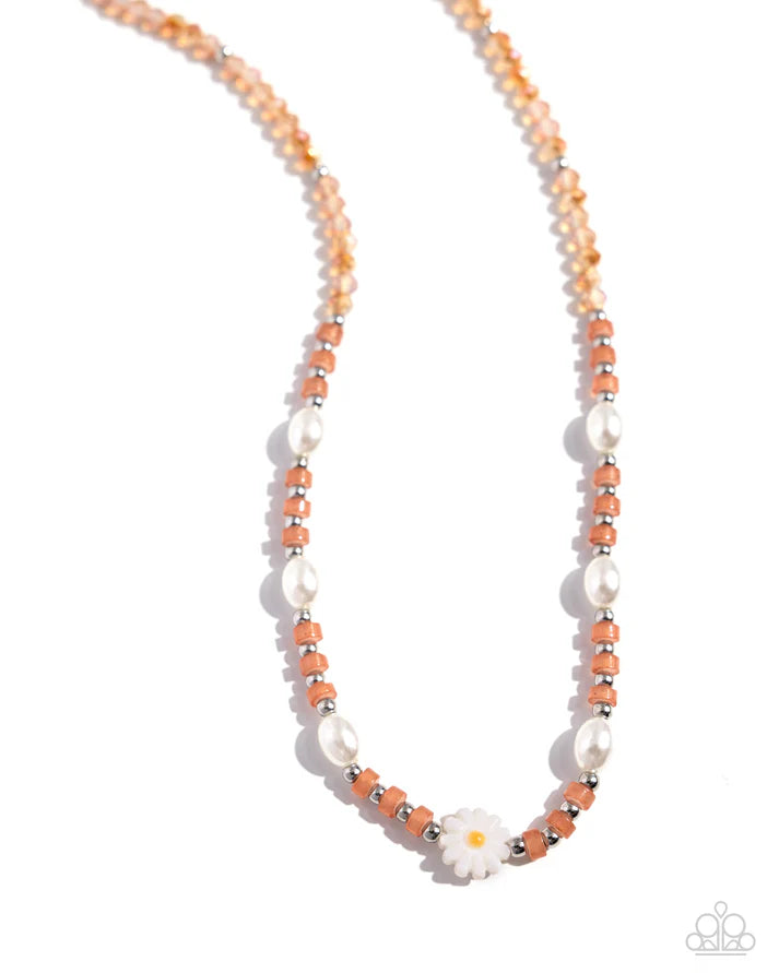 DAISY DEAL ORANGE NECKLACE