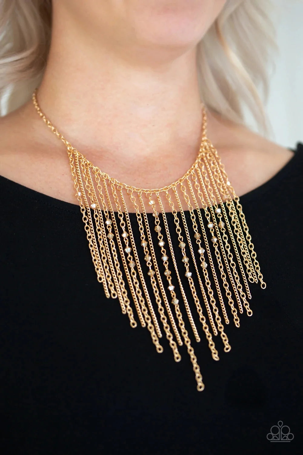 FIRST CLASS FRINGE GOLD NECKLACE